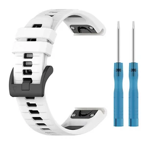Correa de reloj de liberación rápida de dos colores de silicona de 20 mm/26 mm/22 mm para Garmin Epix Pro - Imagen 1 de 40