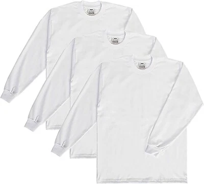 Pro Club 3-Pack  Heavyweight Cotton Long Sleeve  T-Shirt Regular & Tall Sizes - Image 1 of 4