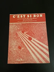 Vintage 1950 Noten C”est Si Bon - Bild 1 von 4