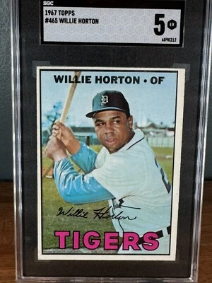 WILLIE HORTON 💥SGC 5💥 1967 Topps #465 Detroit Tigers - Image 1 of 2