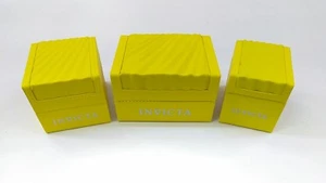 INVICTA Authentic Yellow Watch Box Storage Case Presentation Display - Picture 1 of 14