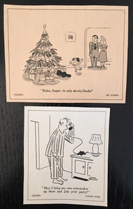 Impresiones de dibujos animados vintage de Navidad de Año Nuevo 1957 regalos para las fiestas - Imagen 1 de 3