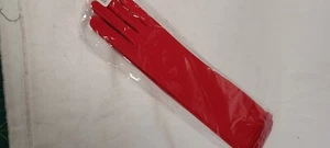 Gloves Women's Long Red Satin spandex 15" gloves - Picture 1 of 2