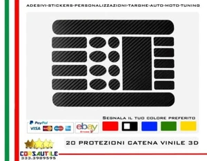 20 Adesivi Pellicola Pvc Protezione Bici Moto Telaio Carbonio Vinile Nero 3D - Foto 1 di 1