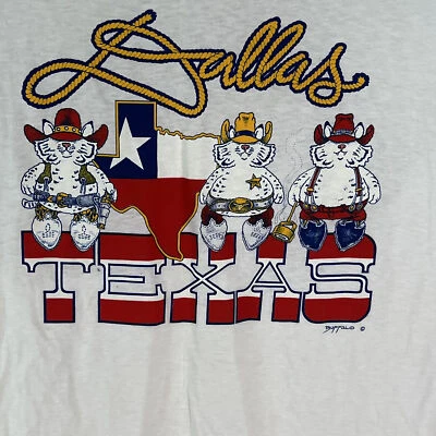 Nueva Camiseta Blanca Dallas Texas Buffalo Ropa Deportiva Para Hombres Mangas Cortas Talla XL Foto 1 de 4