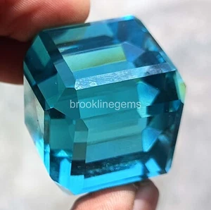 Cubo de turmalina natural 100 quilates Paraiba verdoso azul neón cobre piedras preciosas sueltas K - Imagen 1 de 18