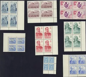 LOTE DE 8 BLOQUES CHILE 1970 COMO NUEVOS MNH - Imagen 1 de 1