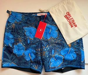 Neu mit Etikett Orlebar Brown Herren Gr. 36 Bulldogge Tropic Einbruch Schwimmen 6" Shorts blau $ 345 - Bild 1 von 9