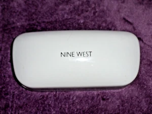 Nine West Large White Hard Sunglass Case with Logo - Picture 1 of 3