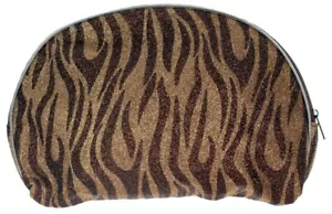 Kosmetiktasche Glitzer Zebramuster Pinsel oder Kosmetiktasche Reißverschluss Clutch - Bild 1 von 3