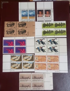 US MNH Postage Stamps - 9 Different 6c Plate Blocks of 4 - Picture 1 of 1