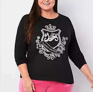 JUICY BY COUTURE WOMEN'S PLUS SIZE CREW NECK LONG SLEEVE 2X - Picture 1 of 5
