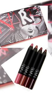 Nars MANIC Velvet Matte Lip Pencil Set .08oz (X4) Cosmetic Bag Included 