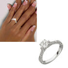 Damen Ring 585 echt Weißgold Brillant-Diamanten 1,02 ct W/SI Gr. 54 56 58 60 neu