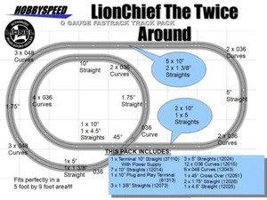 LIONEL LIONCHIEF TWICE AROUND FASTRACK TRAIN TRACK LAYOUT O GAUGE inner loop NEW - Picture 1 of 5