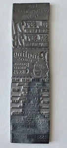 Ringing Brothers Barnum Bailey Metal Ticket Order Form Stamp Mold - Picture 1 of 6