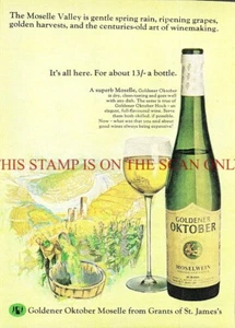Anuncio impreso Grants St James's Goldener Oktober Moselwein Wine #2 1967 703/41 - Imagen 1 de 1