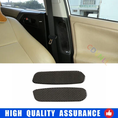 Cubierta de panel de pilar B de puerta interior de fibra de carbono real para Toyota RAV4 2013-2018 Foto 1 de 4