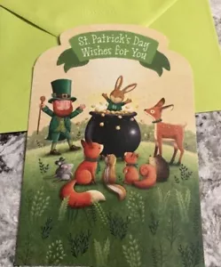 St. Patrick’s Day 🍀 Wishes For You Good Friends 5.5”x8” Hallmark Greeting Card - Picture 1 of 9