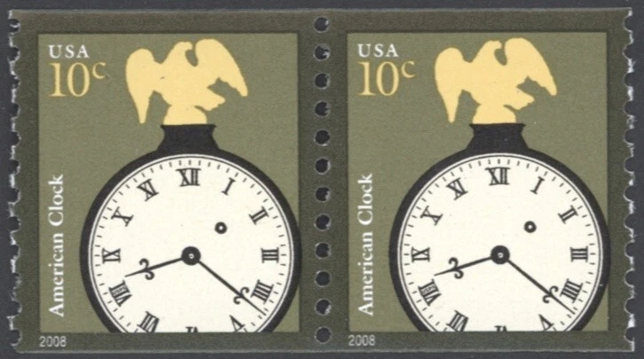 2008 US Scott #3763- 10c Clock, Coil Pair MNH - Image 1 of 1