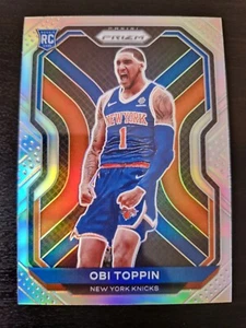 Obi Toppin 2020-21 Panini Prizm Basketball Rookie Card Silver Knicks NBA - Picture 1 of 2