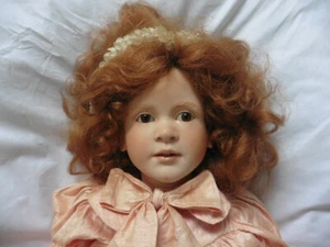 Porzellan Künstlerpuppe "Pauline" von Ruth Treffeisen -58 cm-defekt - 36/100 - Bild 1 von 15