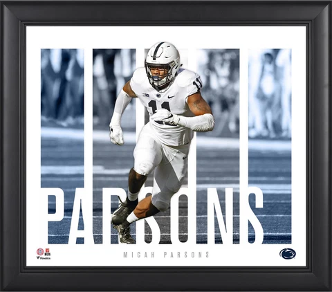Micah Parsons Penn State Nittany Lions Framed 15"x 17" Player Panel Collage Cover