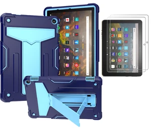 Kickstand Case For Amazon Fire HD 10 13th Generation 2023 Cover/ Glass Protector - Picture 1 of 26