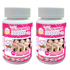 2X Supreme White Gluta 1500000 mg Supplement Anti Aging Whitening 60 Softgels