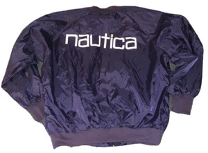 Vintage Nautica Challenge Jacket Green Red Competition Mens Size L OSFA Sailing - Picture 1 of 8