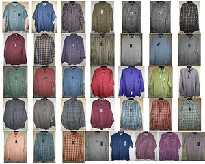 ARROW long short sleeve Twill shirt button-front 1-2 pocket Colors Cotton Poly - Picture 1 of 75