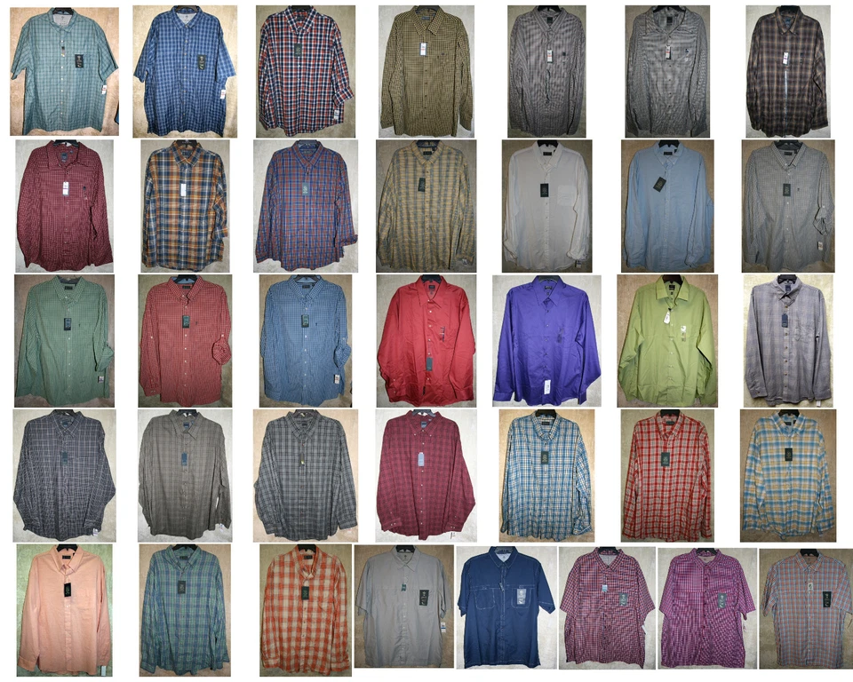 ARROW long short sleeve Twill shirt button-front 1-2 pocket Colors Cotton Poly - Image 1 of 1