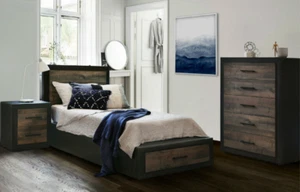 SINGLE BED PLUS 1 BEDSIDE TABLE - Picture 1 of 4