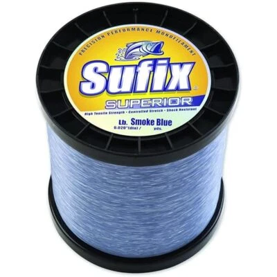 Sufix Superior Mono Fishing Line 2.2 LB Spools 20 - 80 Lb Test HiVis Clear Blue - Image 1 of 4