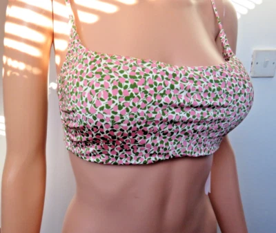 EVARAE Regan Bikini Top Ditsy Rose UK 10/12/14/16 - Tag/Free Post