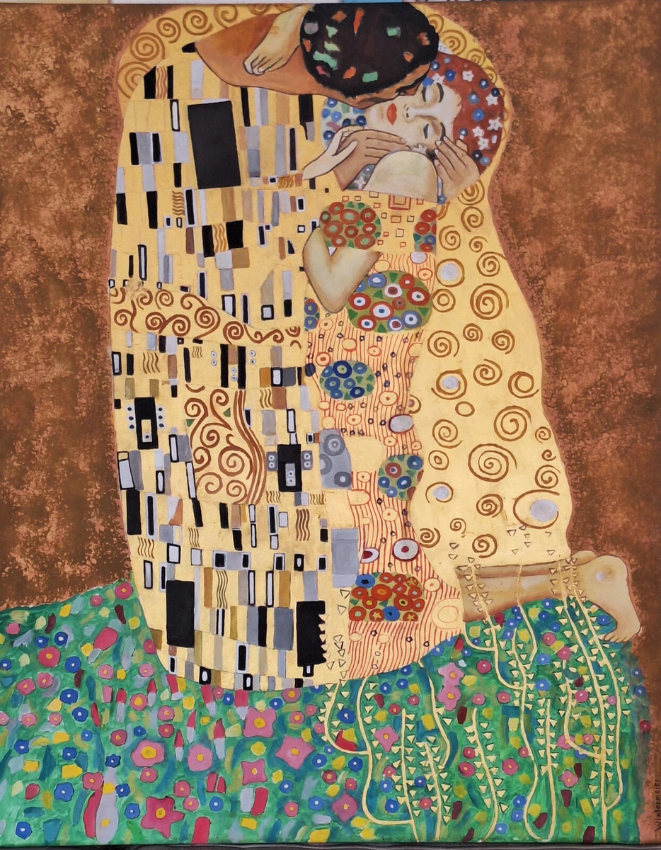 Acrylglas-Gemälde Von Gustav Klimt – In Italien Gefertigt, 70x140 Cm, Inkl. Aufhänge-System