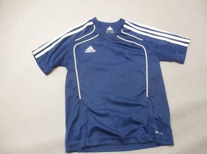 ADIDAS CLIMALITE Size S Boys Multicolor Crew Neck Short Sleeve Athletic Top 018 - Picture 1 of 6
