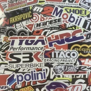 100 Automotive Sponsor JDM Pack V1 Car Racing Turbo Drift Lot Decals Stickers - Foto 1 di 12