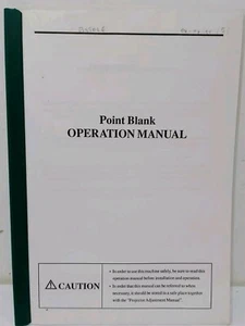 Namco POINT BLANK OPERATORS MANUAL - Imagen 1 de 3