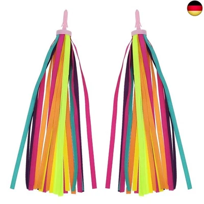 MARKE DEOLVEN Deolven Kinder Fahrrad Quaste Ribbon,2er Pack Fahrradlenker Streamer Farbige