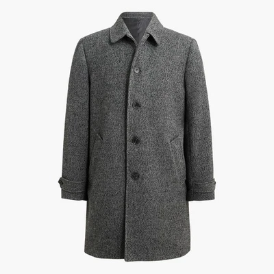 Abrigo de coche J Crew Thompson en espiga para hombre 42 nuevo con etiquetas Foto 1 de 4