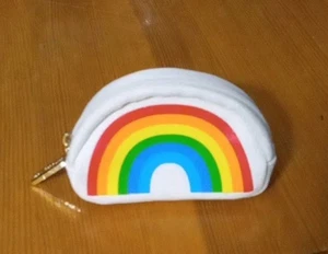 (NEW) Bath & Body Works Rainbow Pride Zippered Coin Purse Travel Pouch FREE SHIP - Imagen 1 de 5