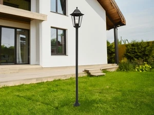 Moderna lámpara de camino/luz de pie Classico con LED, aluminio, 170 cm de altura, negra - Imagen 1 de 7