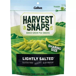Harvest Snaps Green Pea Snacks Baked LIGHTLY SALTED LG Sharing 8.5 Oz. - Picture 1 of 3
