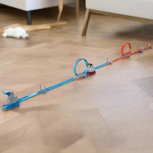 Hot Wheels Double Loop Dash Track Set & 2 Diecast Toy Cars - Picture 1 of 24