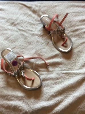 Sandalias de mujer Andiamo rosa con correa en T talla 6,5 Foto 1 de 2