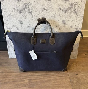 Brics My Life Faux Suede Navy Holdall/Travel Bag - BNWT - RRP £280 - 43x28x19 - Picture 1 of 9