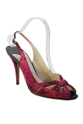 Sandalias Jimmy Choo para mujer de aguja estampadas de piel de serpiente rosa talla 39 Foto 1 de 4