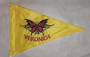 Triciclo Jeep Triángulo Mariposa Personalizado 12"x18" Bandera de Seguridad Reclinado - Imagen 1 de 5