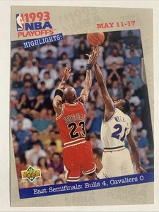 1993-94 Upper Deck - NBA Playoffs Highlights Michael Jordan #187 May 11-17 GOAT - Picture 1 of 2